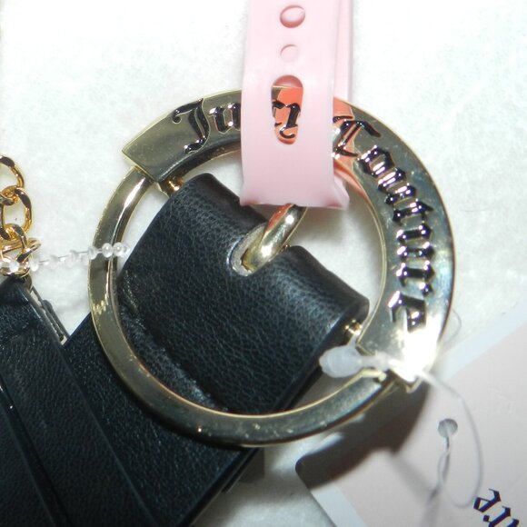 Juicy Couture Leather Belt Logo Buckle dangle charms RARE 🆕 📦⌚🏃🏻💨⚡🚚 - Picture 7 of 15